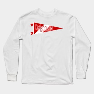 Wisconsin Pennant Long Sleeve T-Shirt